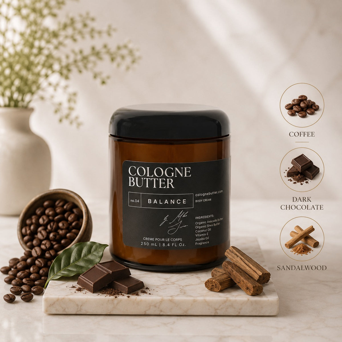 FULL Size Cologne Butter – Scented Moisturizing Skin Butter for men (8 – CB