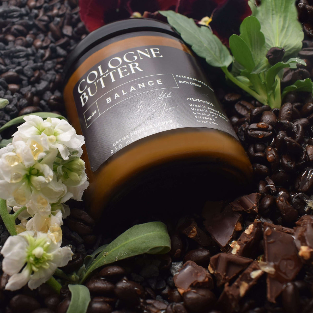 Balance Body Butter in amber jar luxurious skin moisturizer